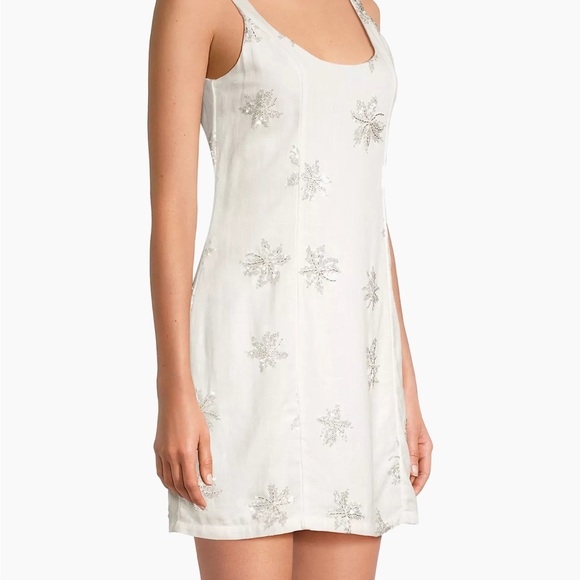 Waimari Amelia Floral Sequined Linen-Blend Minidress (NWOT) - Picture 2 of 3